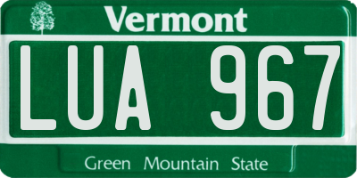 VT license plate LUA967