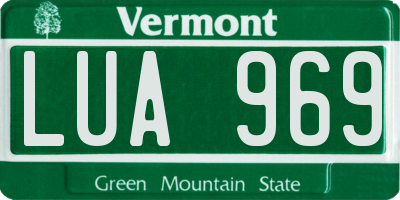 VT license plate LUA969