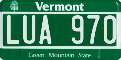 VT license plate LUA970