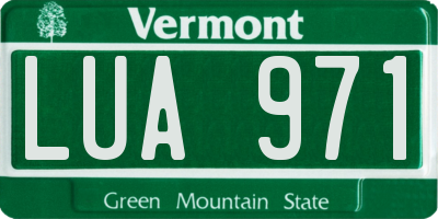 VT license plate LUA971