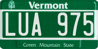VT license plate LUA975