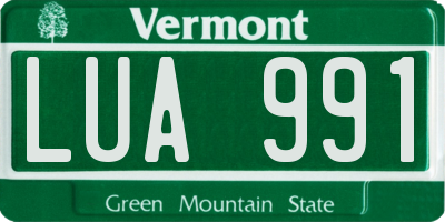 VT license plate LUA991
