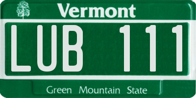 VT license plate LUB111