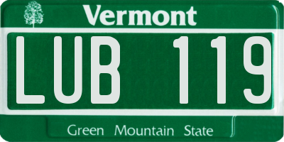 VT license plate LUB119