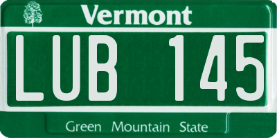 VT license plate LUB145