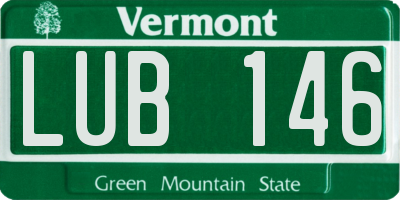 VT license plate LUB146