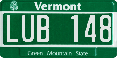 VT license plate LUB148