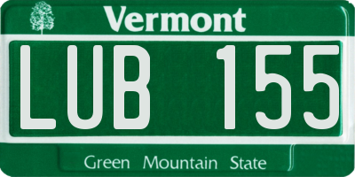 VT license plate LUB155