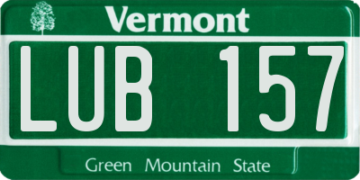 VT license plate LUB157