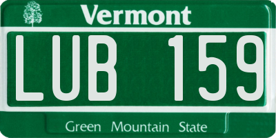 VT license plate LUB159
