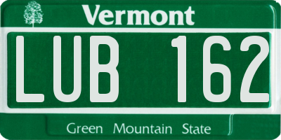 VT license plate LUB162