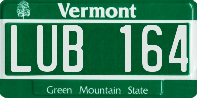 VT license plate LUB164