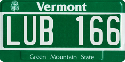 VT license plate LUB166
