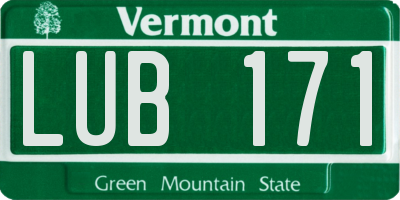VT license plate LUB171