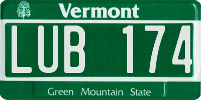 VT license plate LUB174