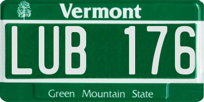 VT license plate LUB176