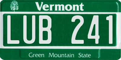 VT license plate LUB241