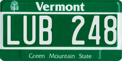 VT license plate LUB248