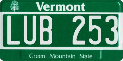 VT license plate LUB253
