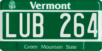 VT license plate LUB264
