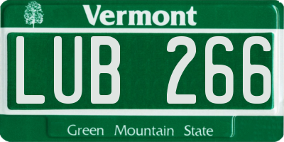 VT license plate LUB266
