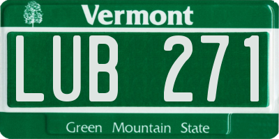 VT license plate LUB271