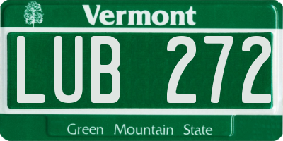 VT license plate LUB272