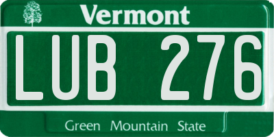 VT license plate LUB276