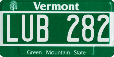 VT license plate LUB282