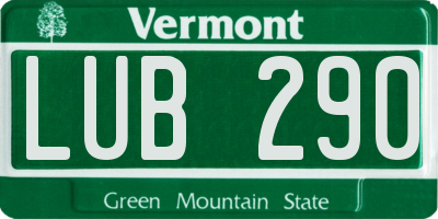 VT license plate LUB290
