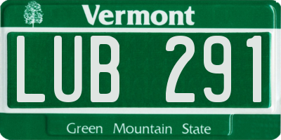 VT license plate LUB291