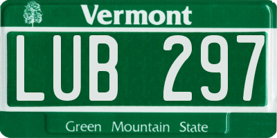 VT license plate LUB297