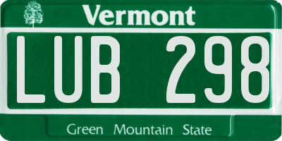 VT license plate LUB298