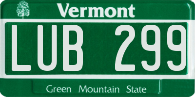 VT license plate LUB299