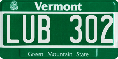 VT license plate LUB302