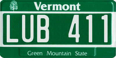 VT license plate LUB411