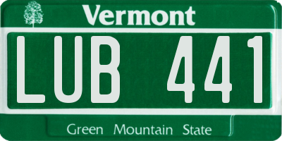 VT license plate LUB441