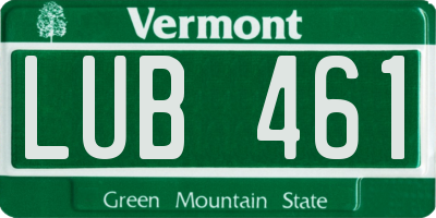 VT license plate LUB461