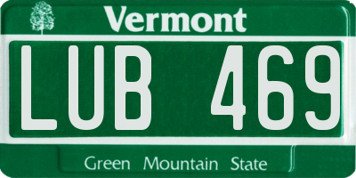 VT license plate LUB469