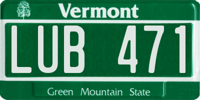 VT license plate LUB471