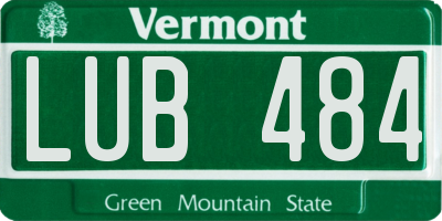 VT license plate LUB484