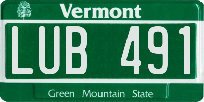 VT license plate LUB491
