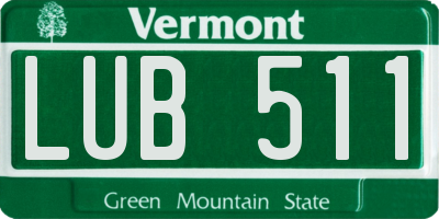 VT license plate LUB511