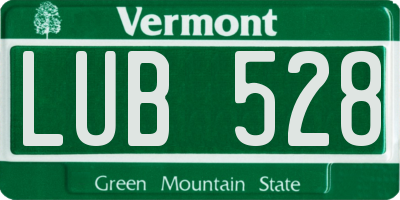 VT license plate LUB528