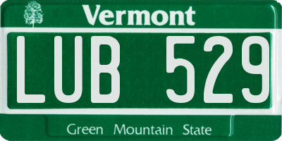 VT license plate LUB529