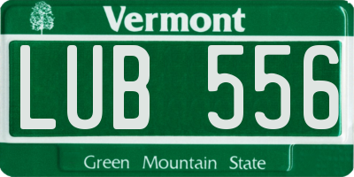 VT license plate LUB556