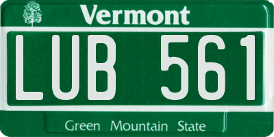 VT license plate LUB561