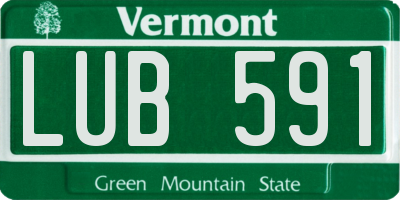 VT license plate LUB591