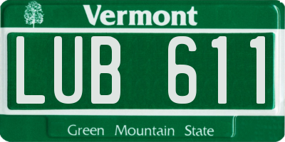 VT license plate LUB611
