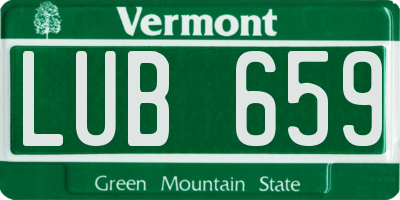 VT license plate LUB659